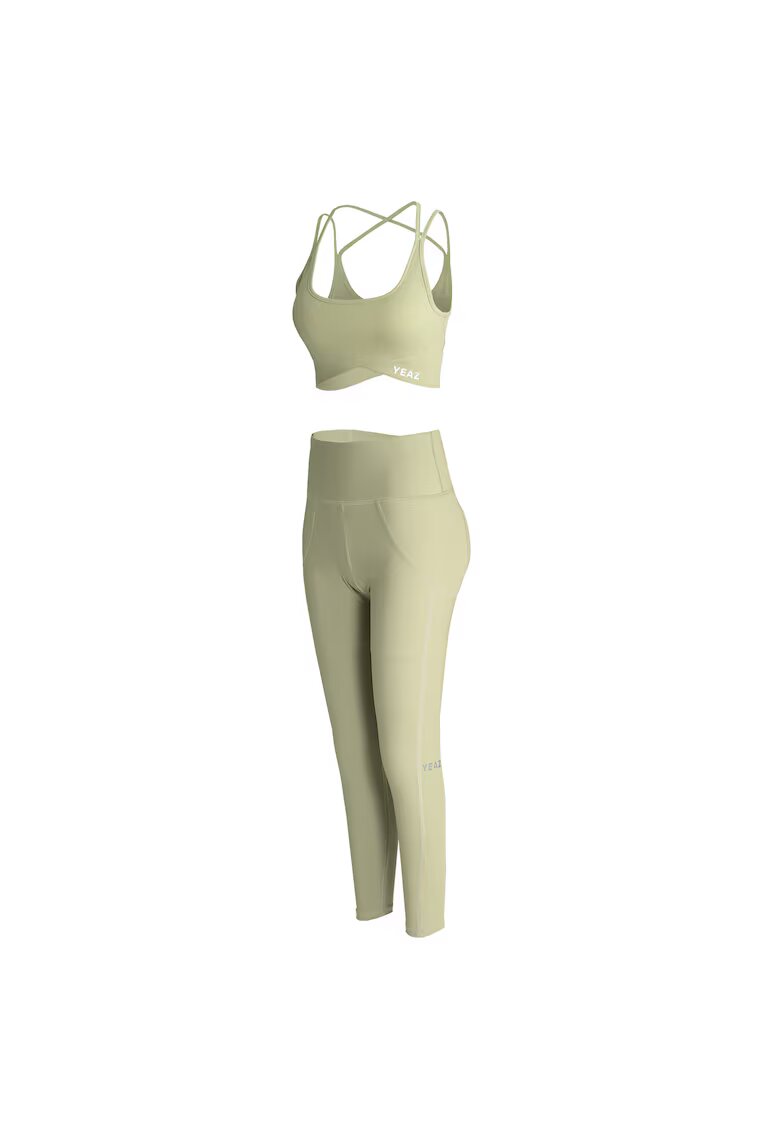 YEAZ Set de top crop si colanti Classy 29061 - Verde