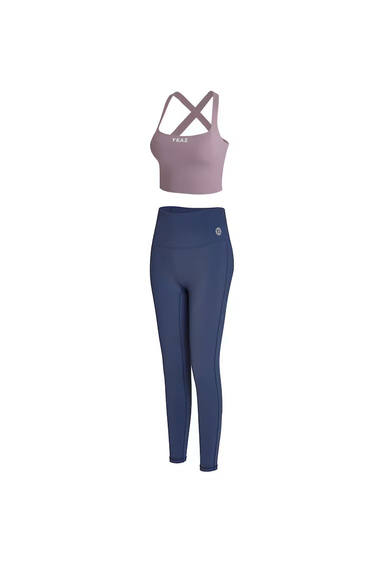 YEAZ Set de top crop si colanti pentru antrenament - 2 piese - Roz