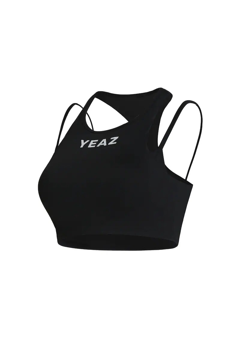 YEAZ Top crop pentru antrenament Amorous - Negru