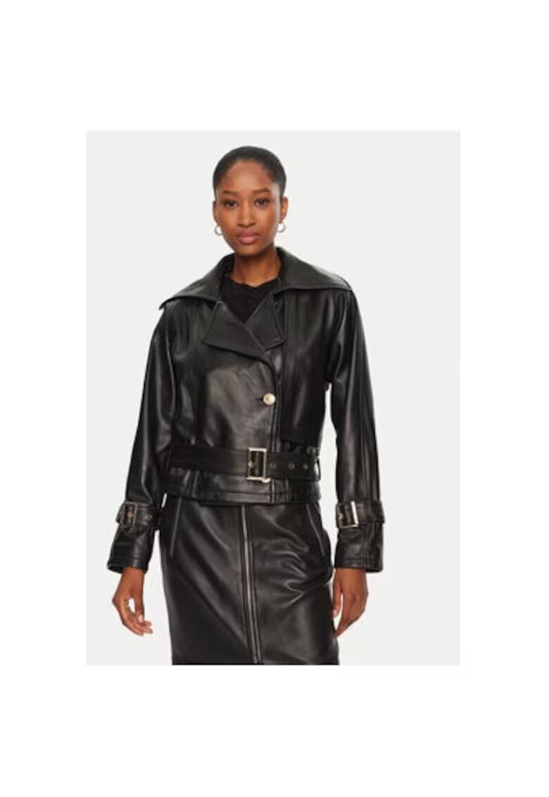 Yes London Geaca dama - 304759284 - Piele naturala - Negru - Negru