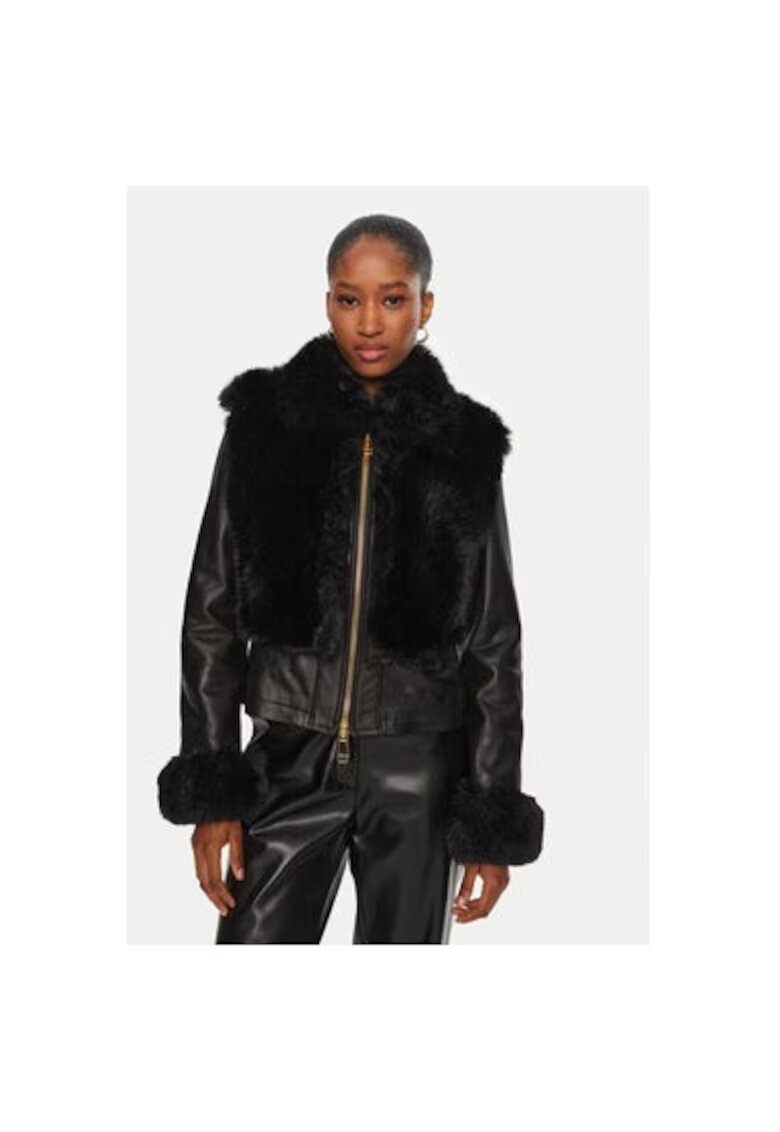 Yes London Geaca dama - 304759345 - Piele naturala - Negru - Negru
