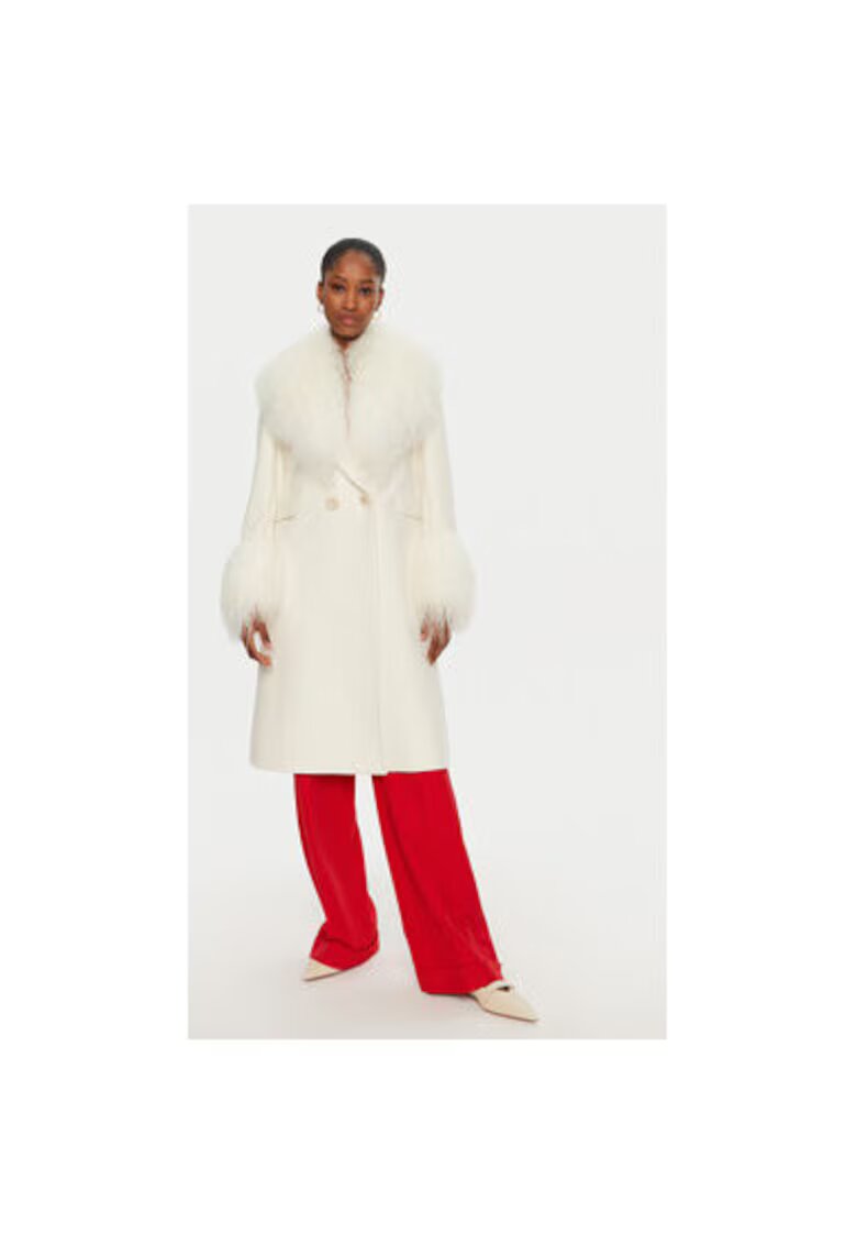 Yes London Palton dama - 304759628 - Poliester - Bej - Bej