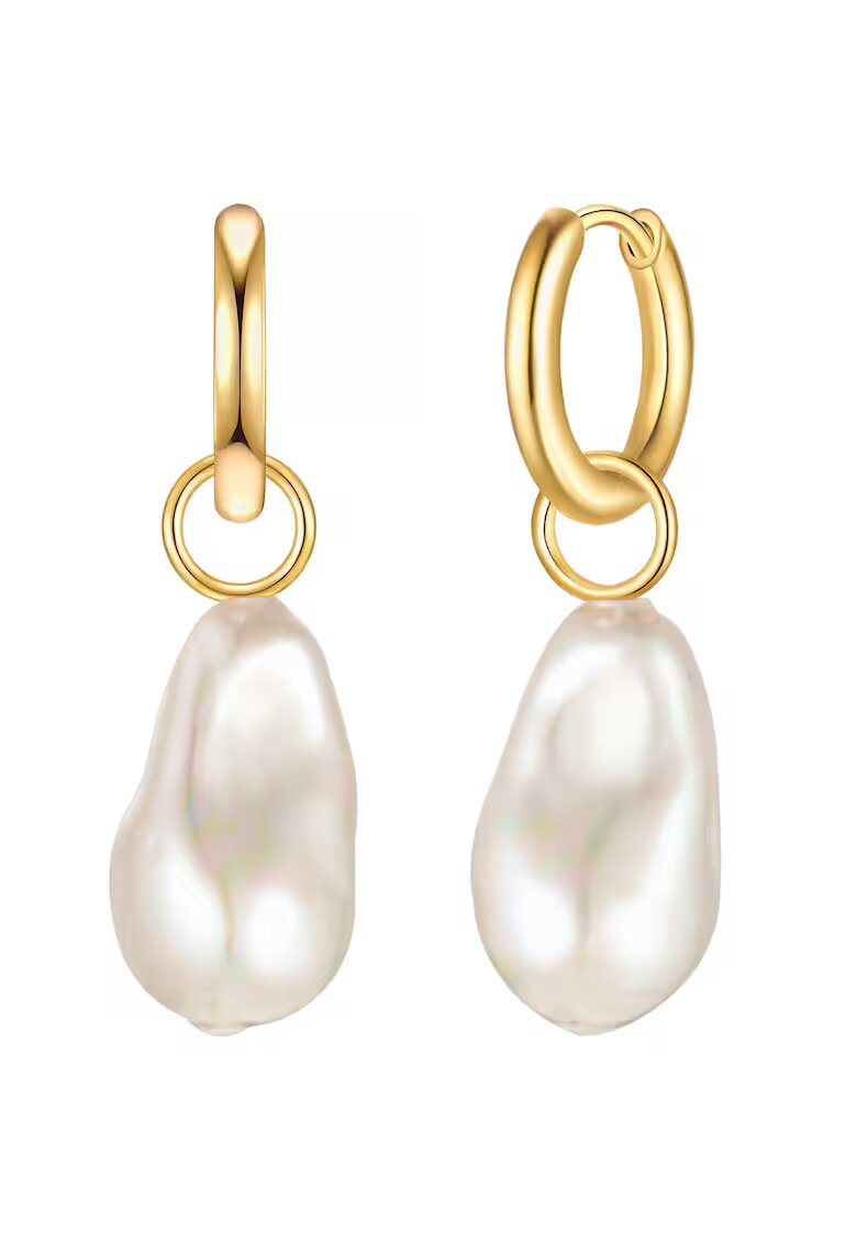 Yokoamii Cercei drop de aur de 14K filat - cu perle - Auriu