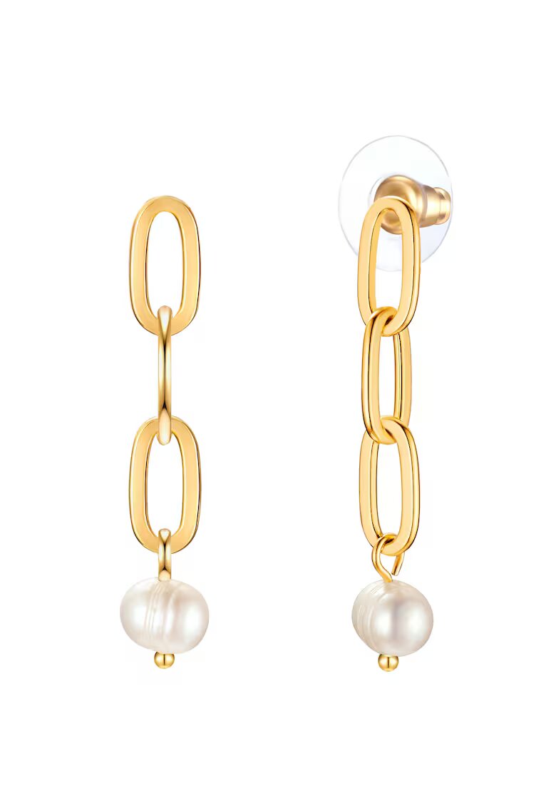 Yokoamii Cercei drop de aur de 14K filat - cu perle de cultura - Auriu