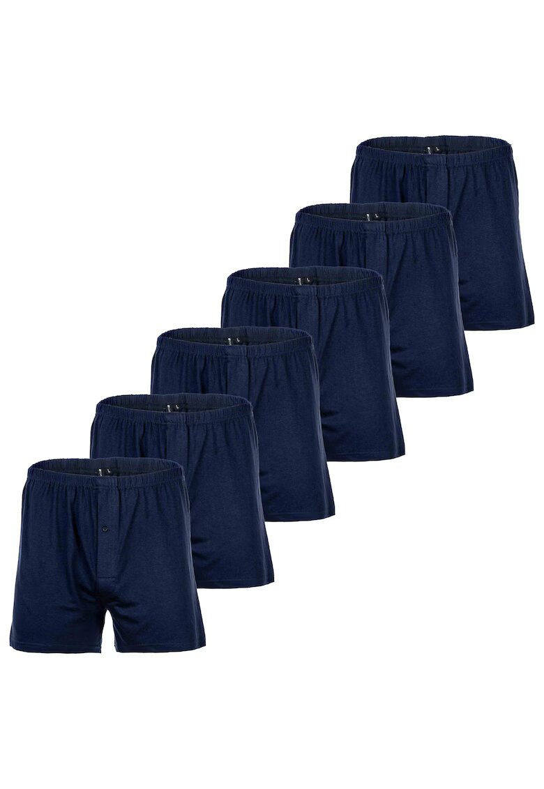 YOURBASICS Set de boxeri de bumbac - 6 perechi - Bleumarin