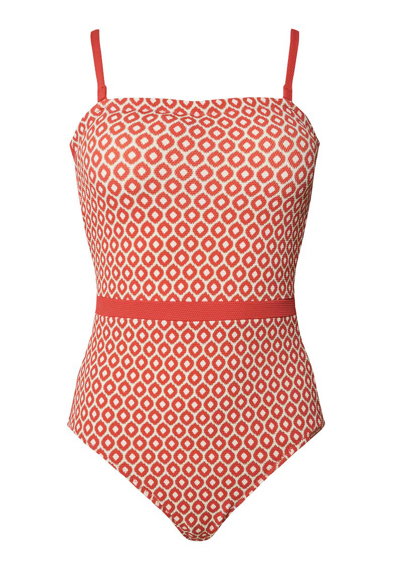 Ysabel Mora Costum de baie reversibil dama rosu - bej