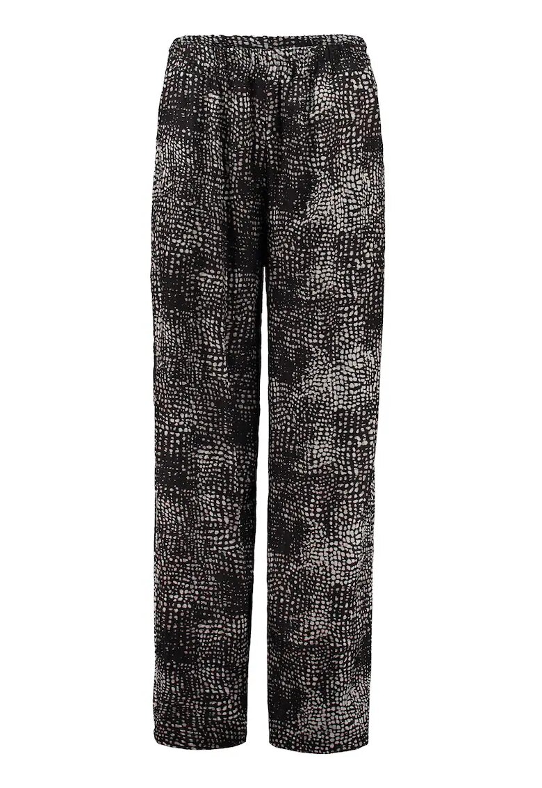Zabaione Pantaloni cu imprimeu cu aspect de piele de reptila - Alb/Negru