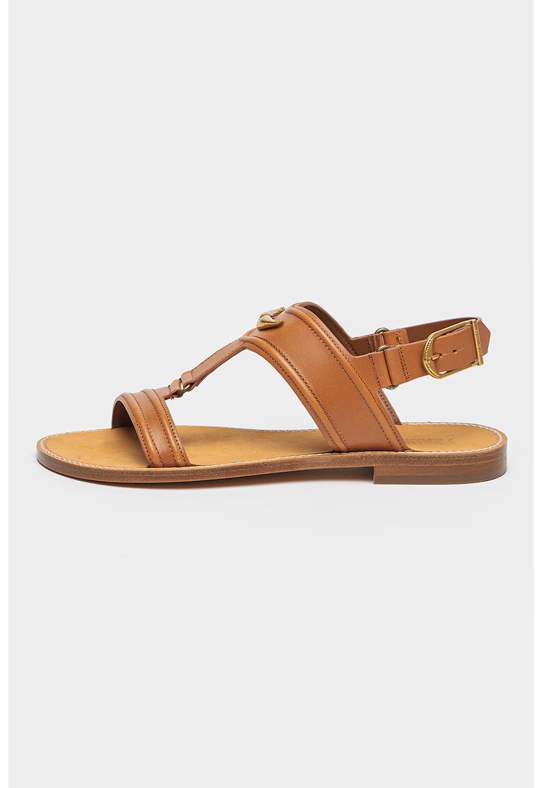 Zadig  Voltaire Sandale slingback din piele - Maro scortisoara