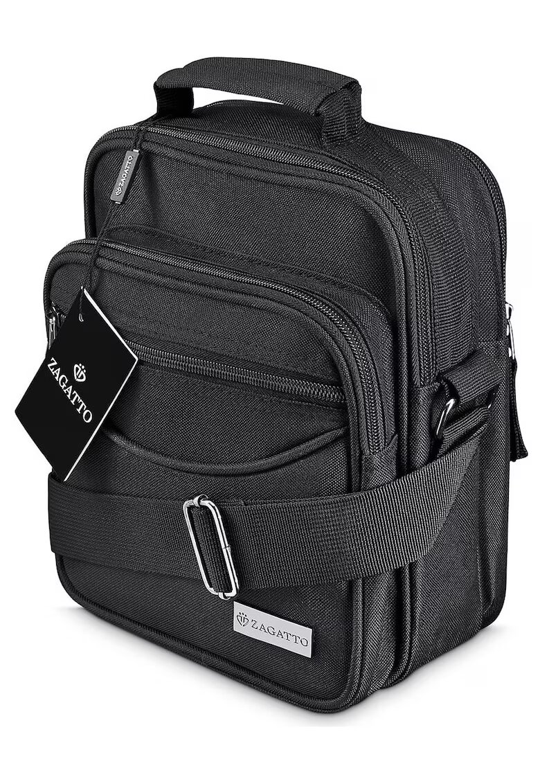 Zagatto Borseta barbat umar - Neagra - Crossbody - 21x25x13 cm - ZG56WestPack