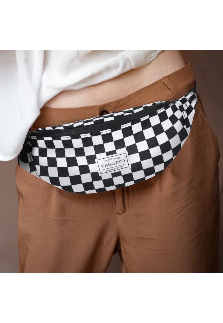 Zagatto Borseta unisex cu model gingham