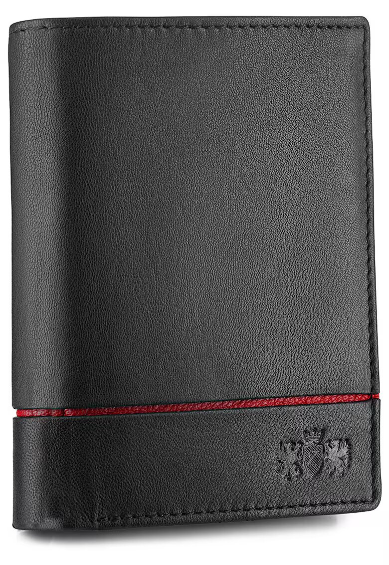 Zagatto Portofel barbati - ® - ZG-N4-F5 - Fabriano - Piele naturala - 12.5x9x3 cm - Negru