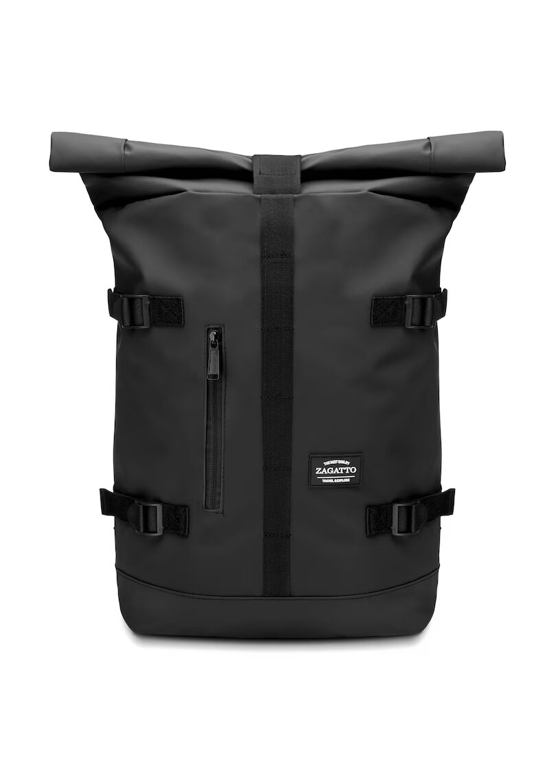 Zagatto Rucsac de curierat – Rolltop - 46/62x40x15 cm - negru - ZG862