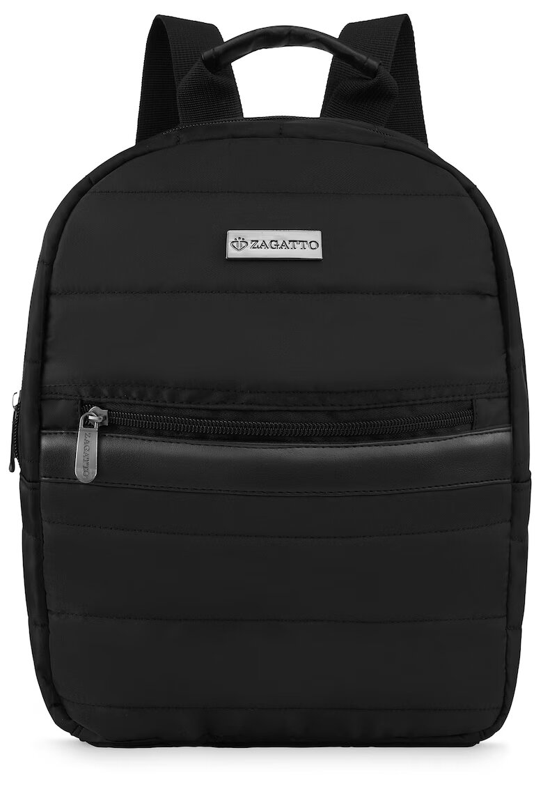 Zagatto Rucsac matlasat pentru femei - urban - de scoala - 31x25x10 cm - negru - ZG778