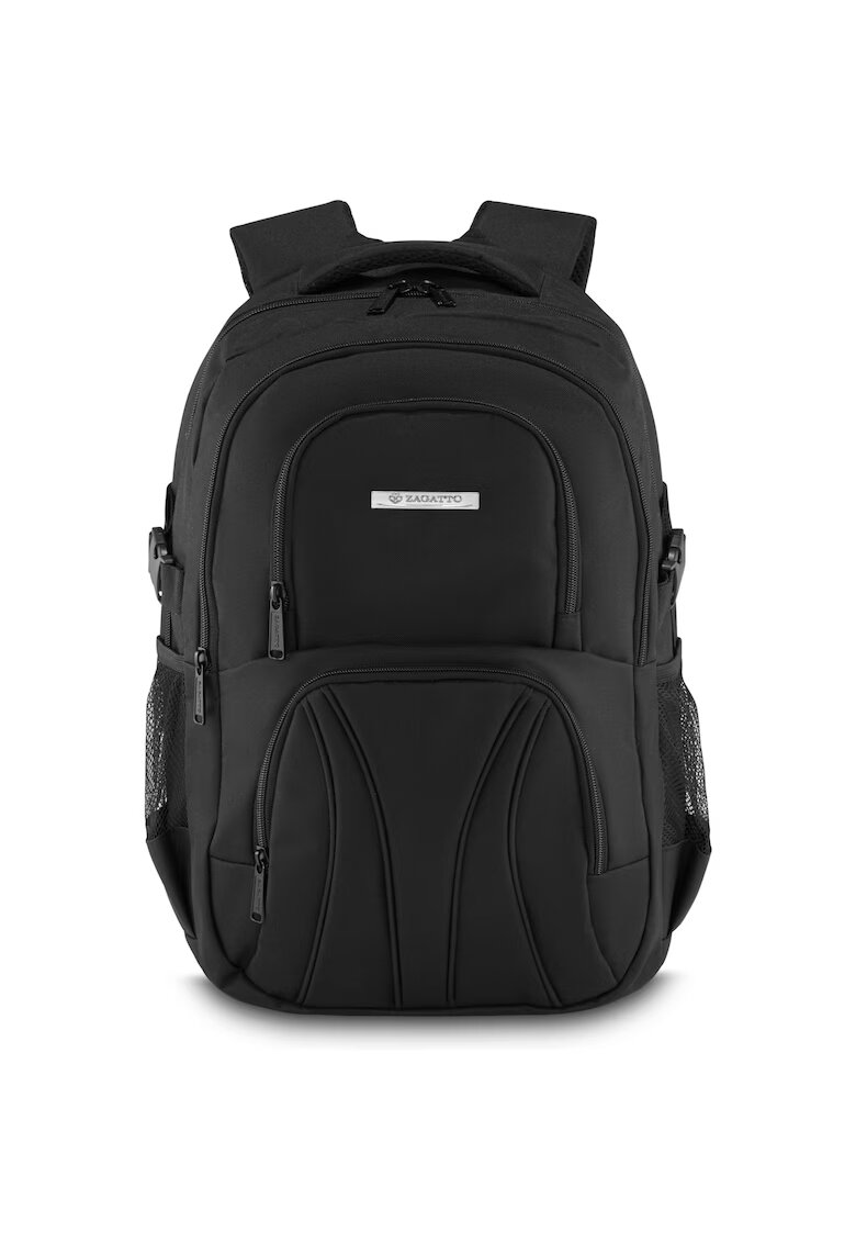 Zagatto Rucsac - Negru - 40x33x17 cm - Compartiment laptop 17" - Curele de compresie - ZG868