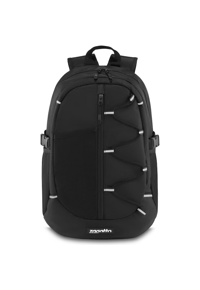 Zagatto Rucsac - ® - Negru - 30x16x43 cm - Impermeabil - Unisex - Elemente reflectorizante - Curele de compresie - Ideal pentru caltorie - scoala - plimbari urbane - ZG918