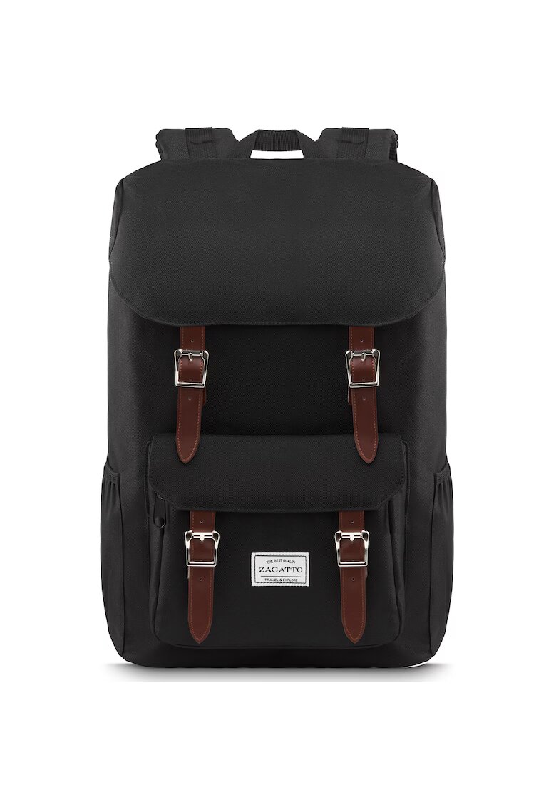 Zagatto Rucsac urban - ® - ZG796 - Compatibil laptop - Nylon/Poliester - 45x30x16 cm - Negru