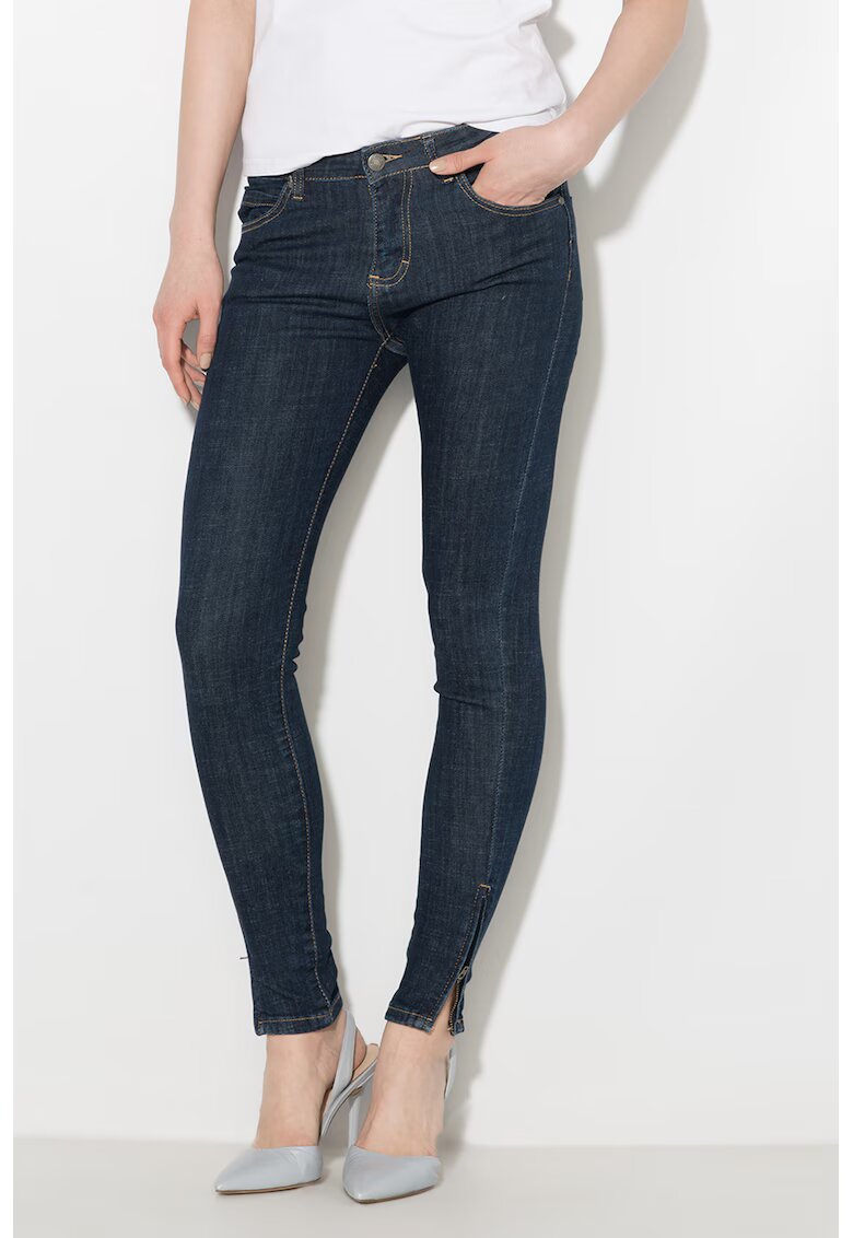 Zee Lane Denim Blugi cu slituri cu fermoar - la nivelul gleznei - Bleumarin