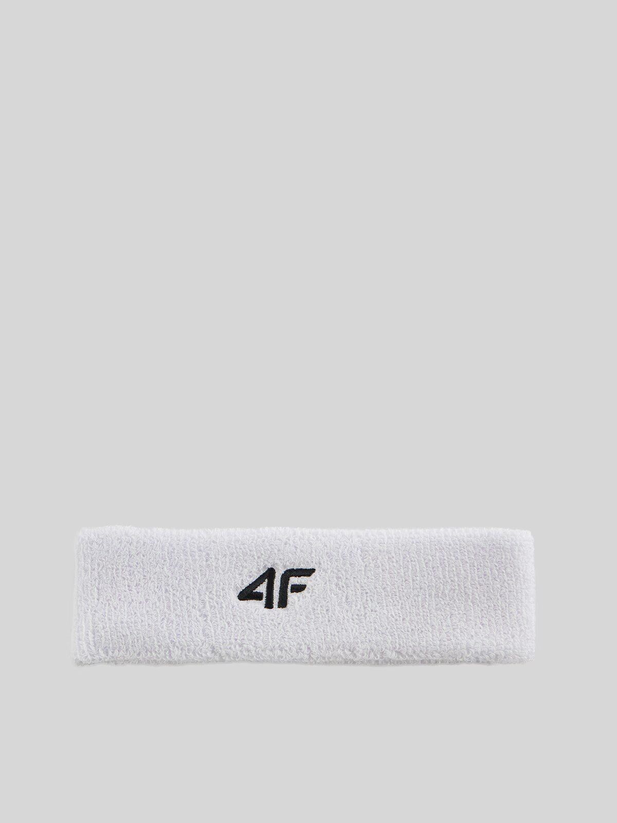 4F Banda pentru cap tenis - alba one size