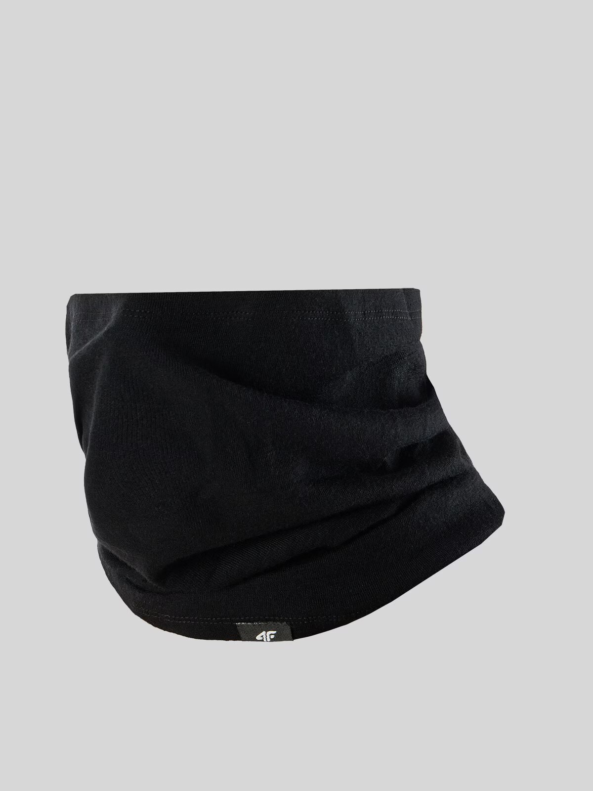 4F Bandană din lână merino unisex - neagră one size