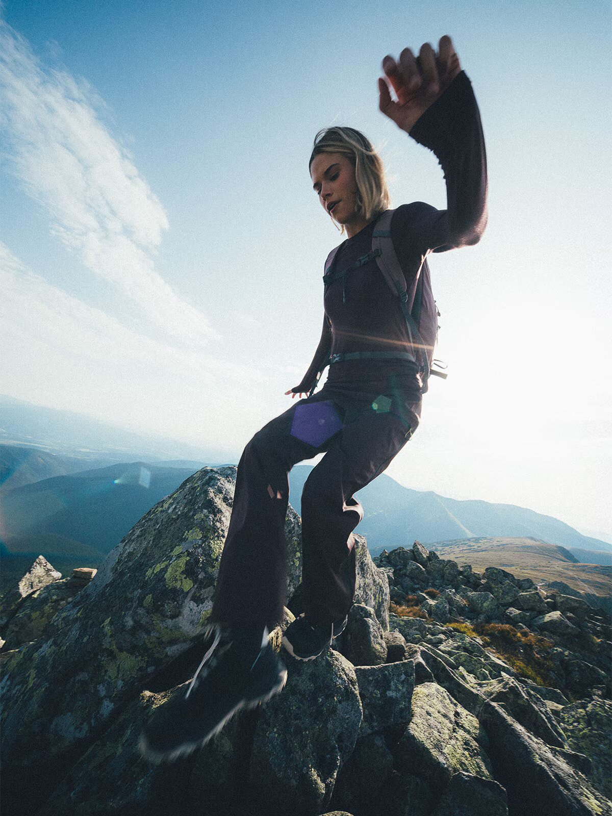 4F Bluză cu mânecă lungă trekking din fibră de bambus pentru femei - maro L