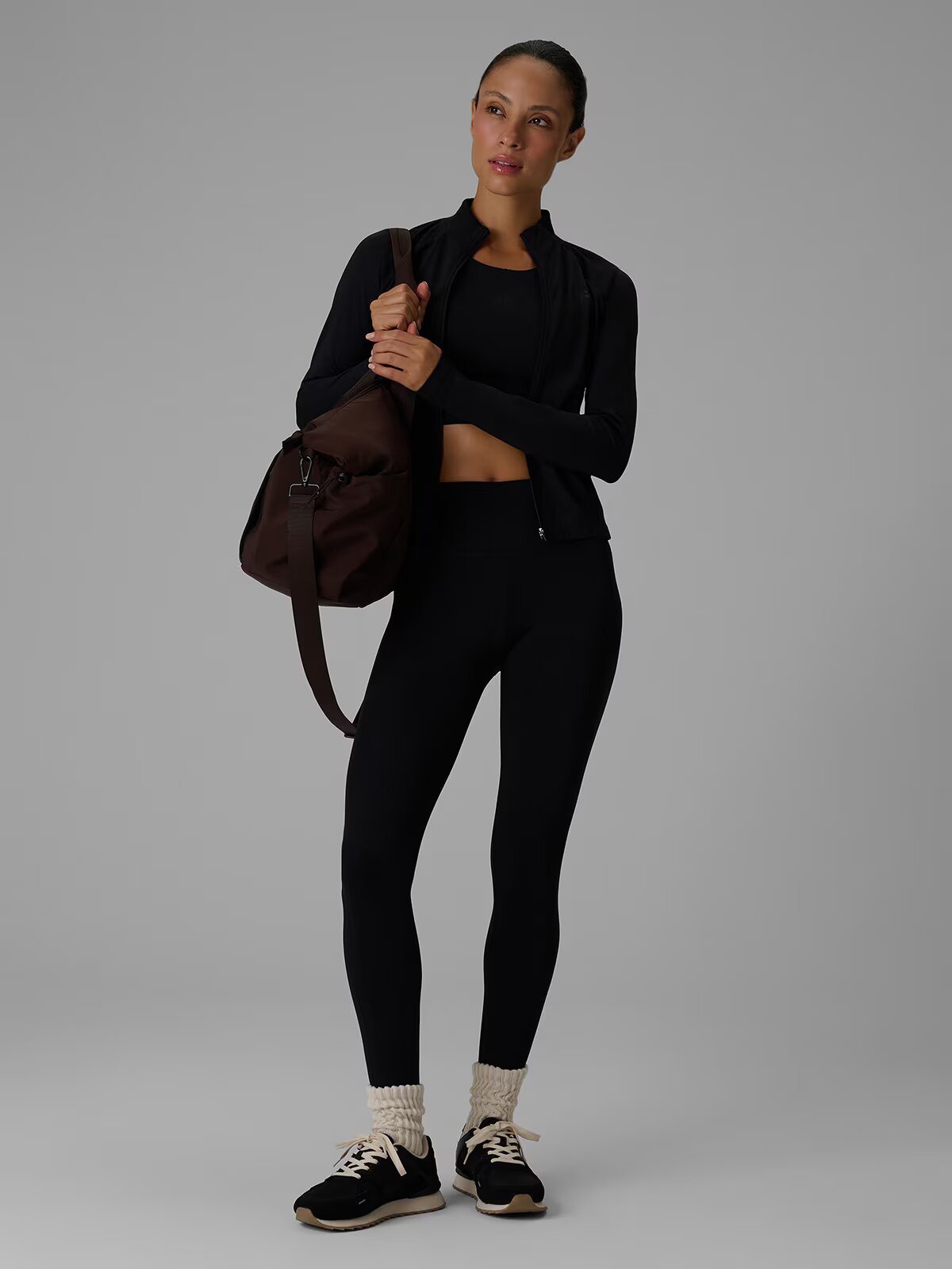 4F Bluză pentru yoga slim cu uscare rapidă pentru femei - neagră XL