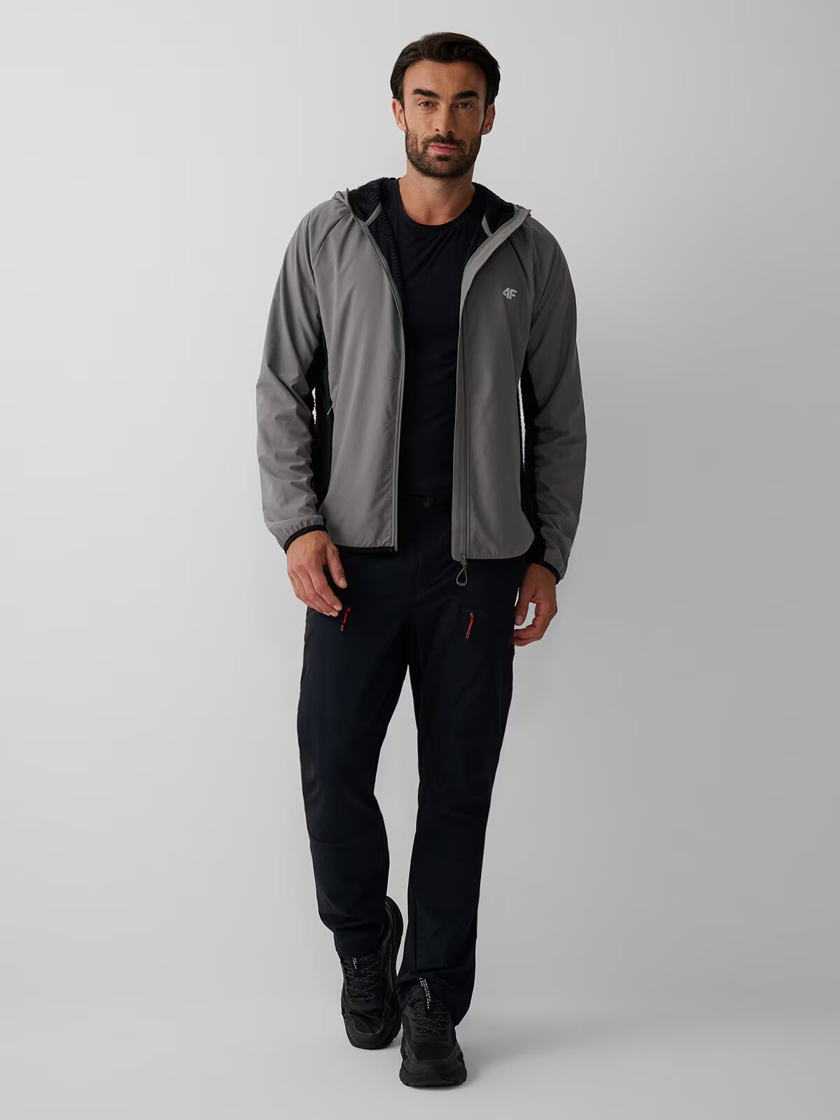 4F Bluză trekking Primaloft Active pentru bărbați - neagră XL