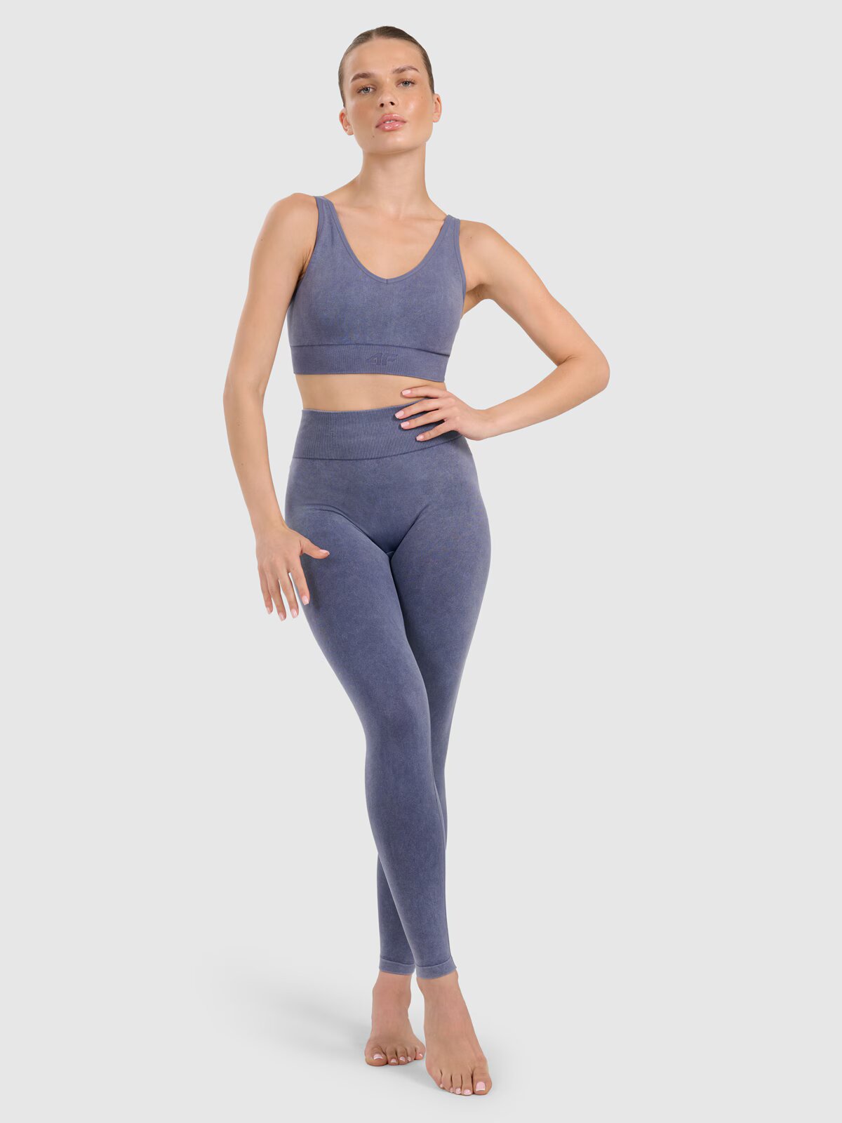 4F Bustieră de yoga și pilates cu susținere medie pentru femei - XS/S
