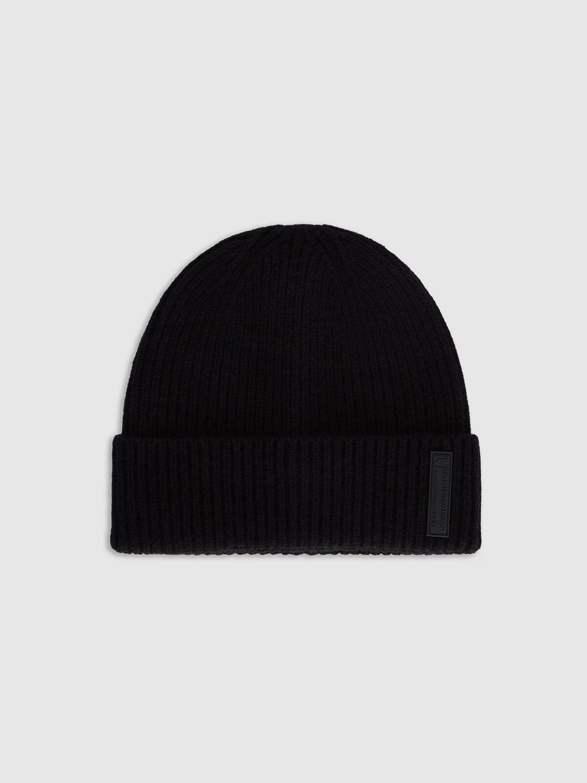 4F Căciulă beanie din lână pentru bărbați - neagră L