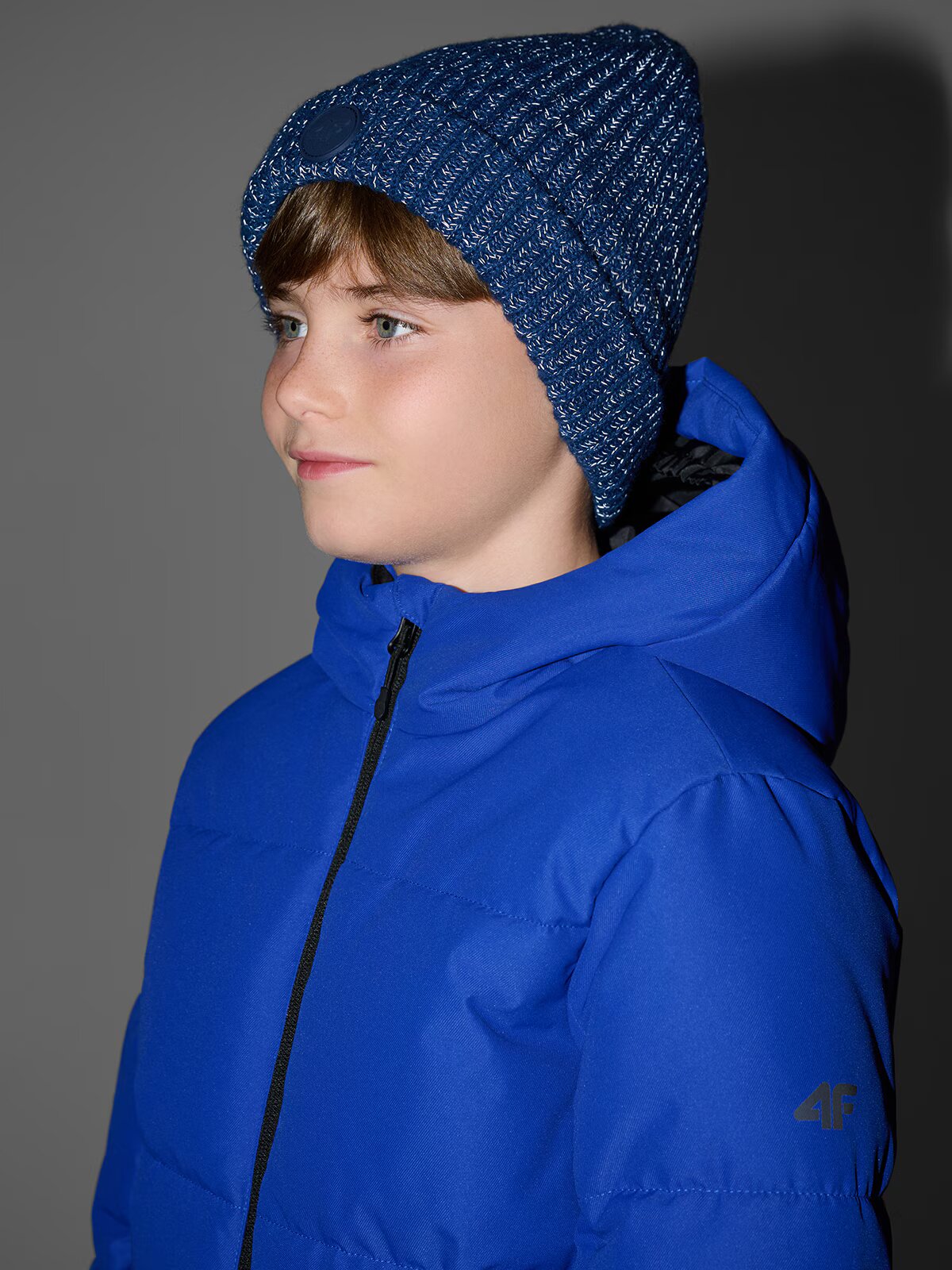 4F Căciulă beanie pentru băieți - albastră one size