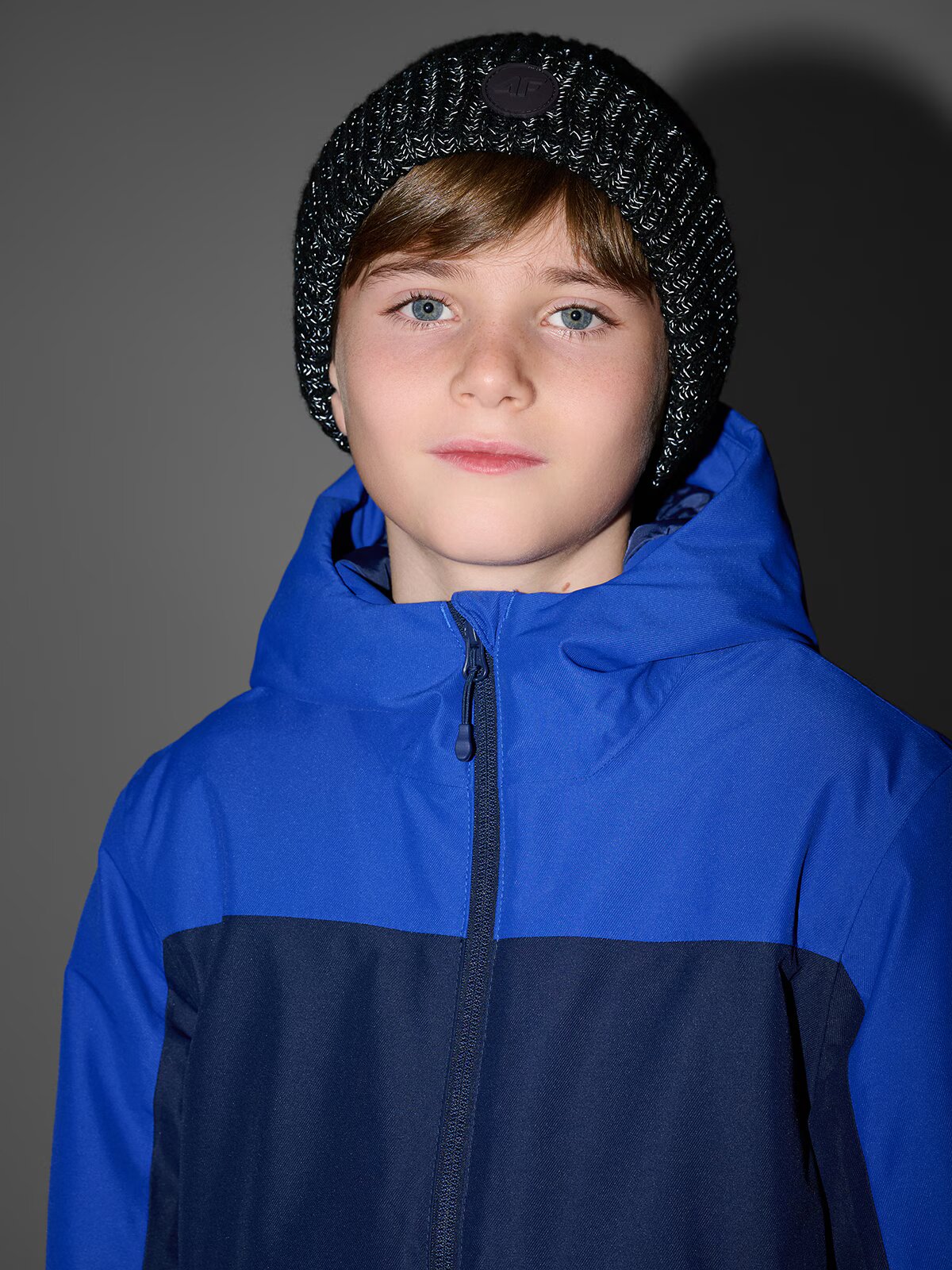 4F Căciulă beanie pentru băieți - neagră one size