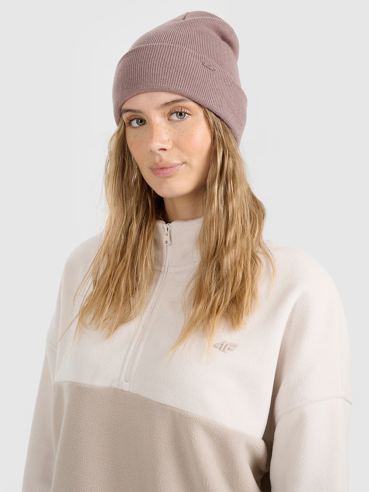 4F Căciulă beanie unisex - maro one size