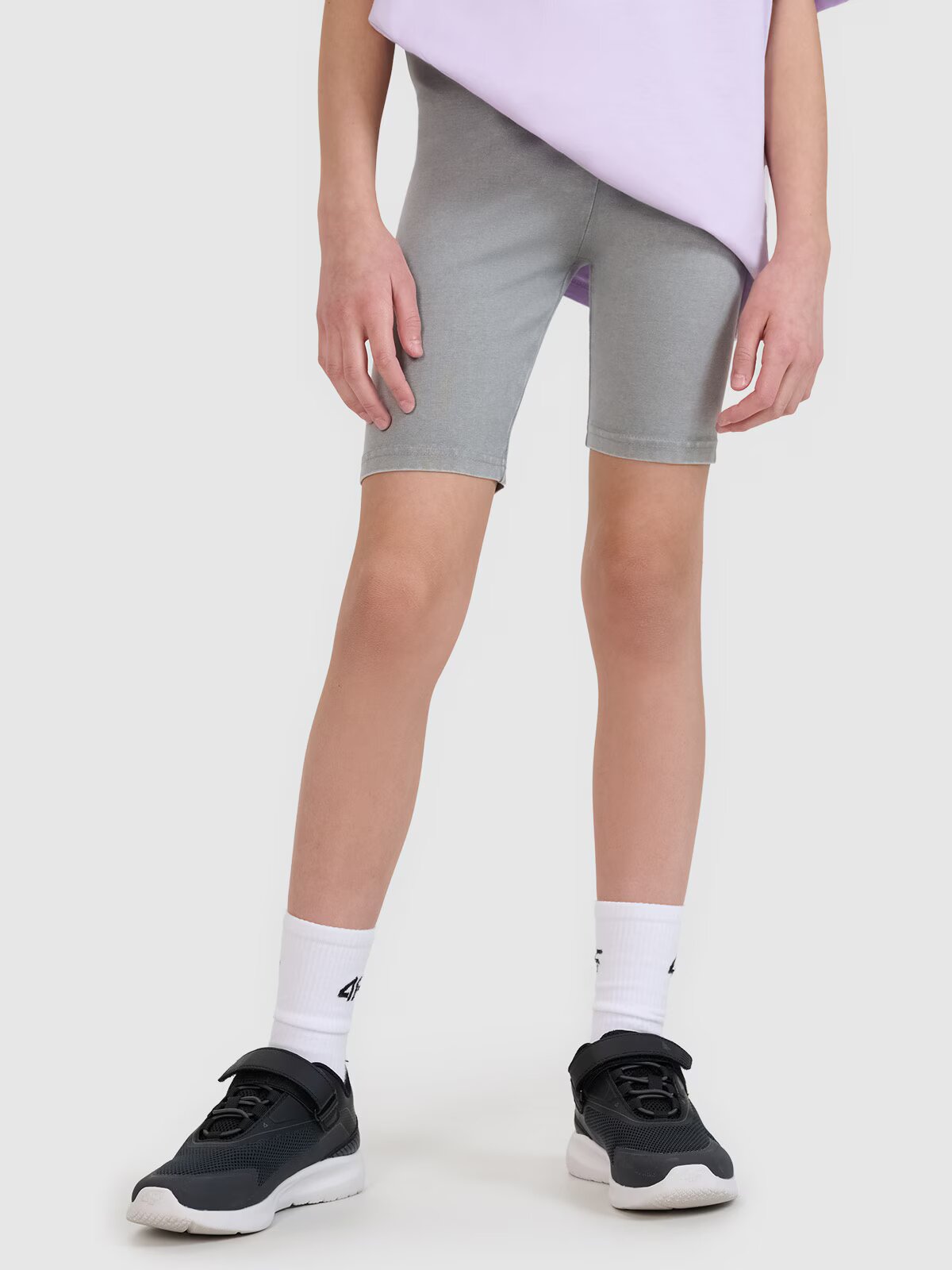4F Colanți ciclism cu efect acid wash pentru fete - 152