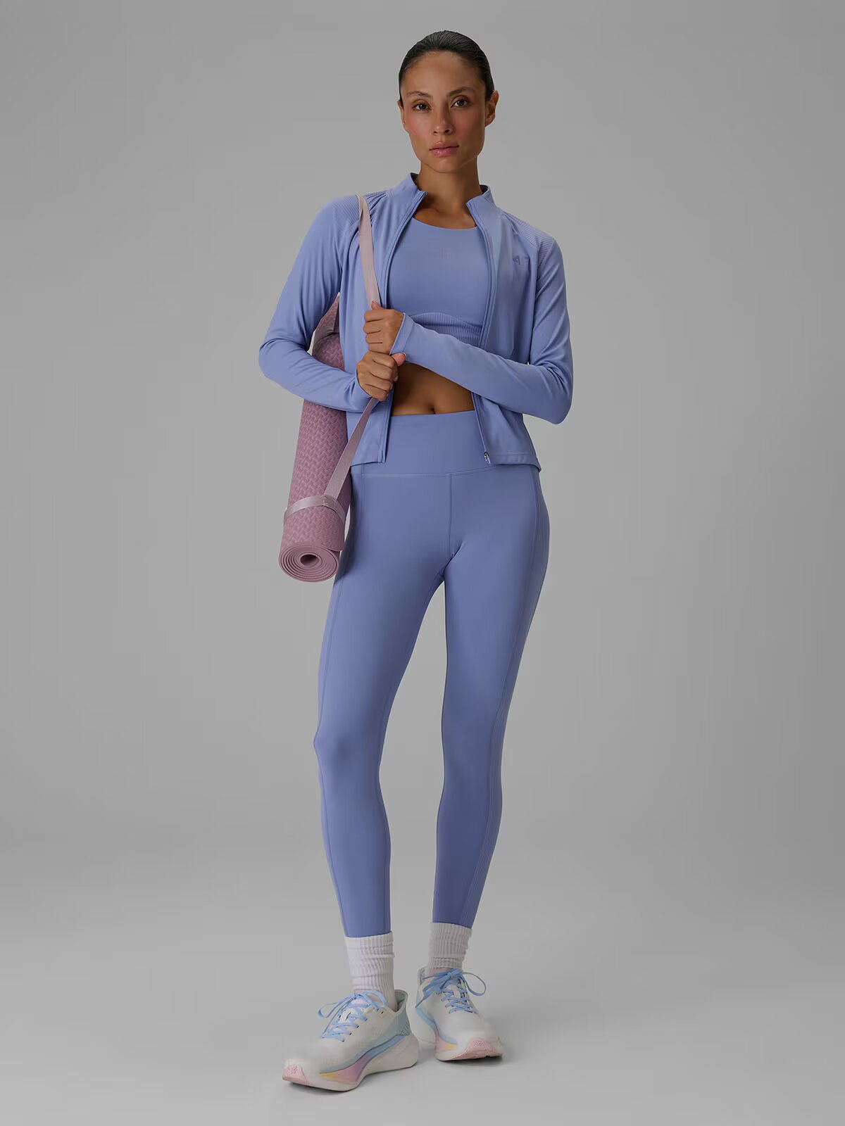 4F Colanți pentru yoga cu uscare rapidă pentru femei - albaștri XL