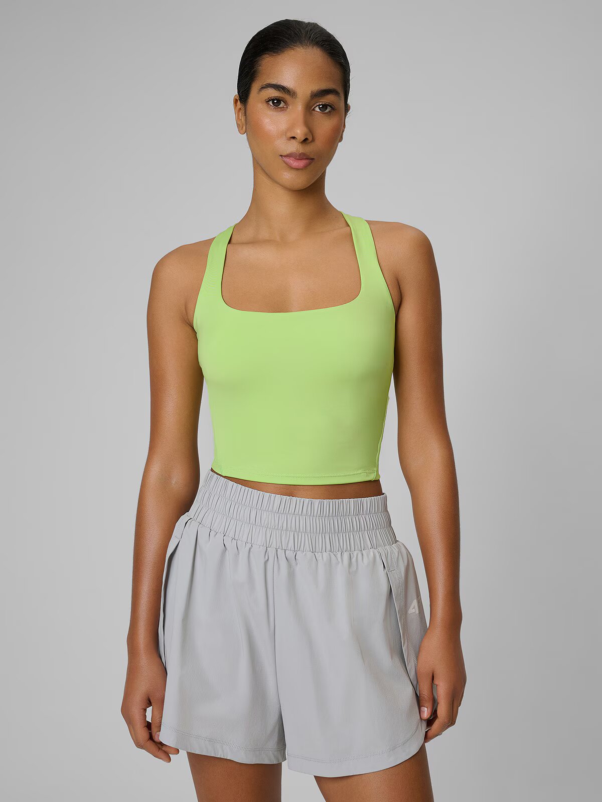 4F Crop top de antrenament slim cu uscare rapidă pentru femei - S