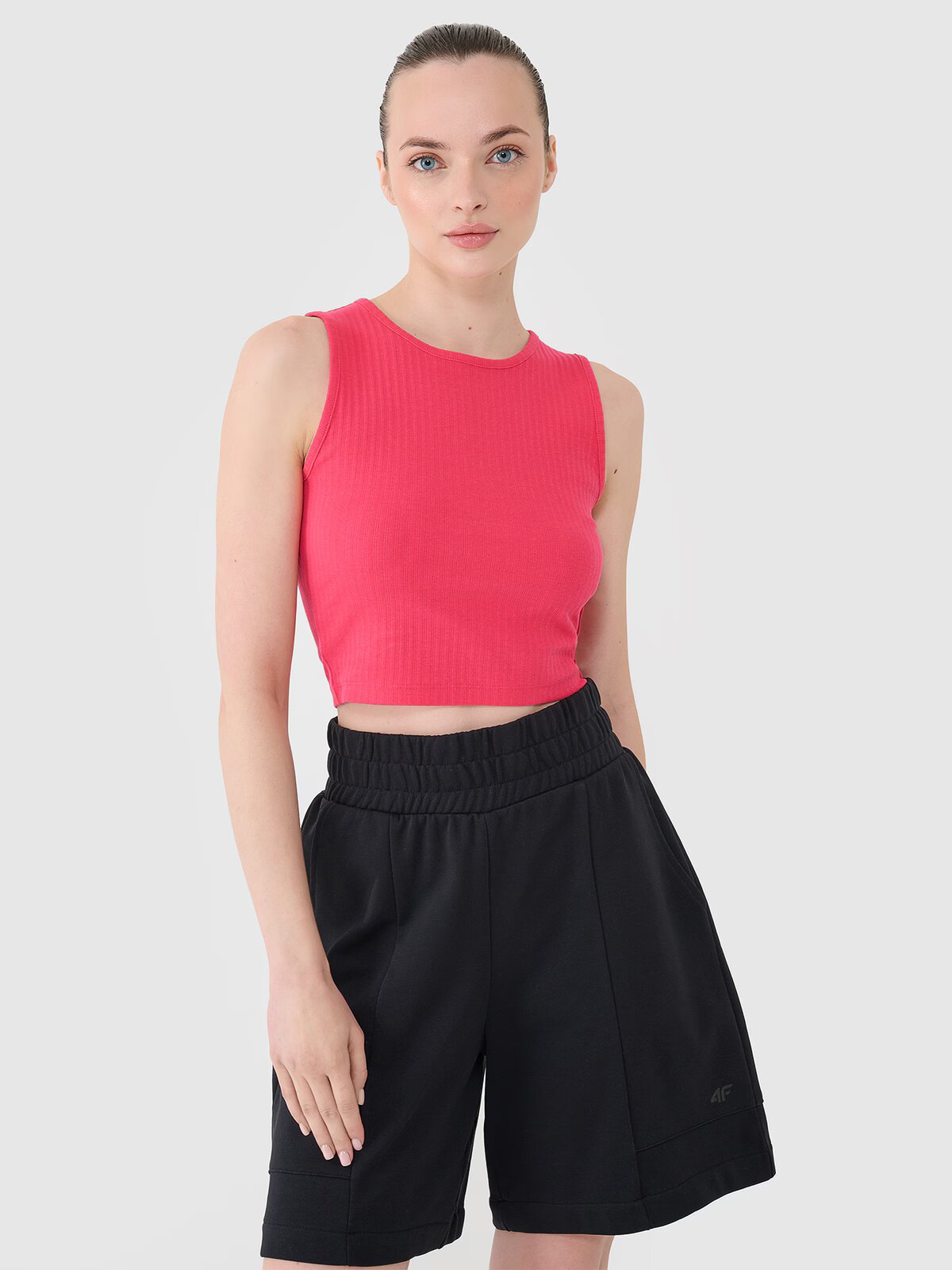 4F Crop top din tricot pentru femei - XS
