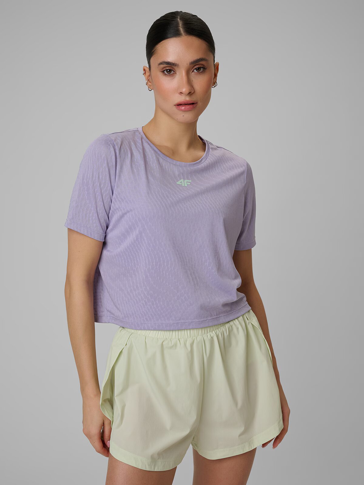 4F Crop top slim de antrenament cu uscare rapidă pentru femei - L