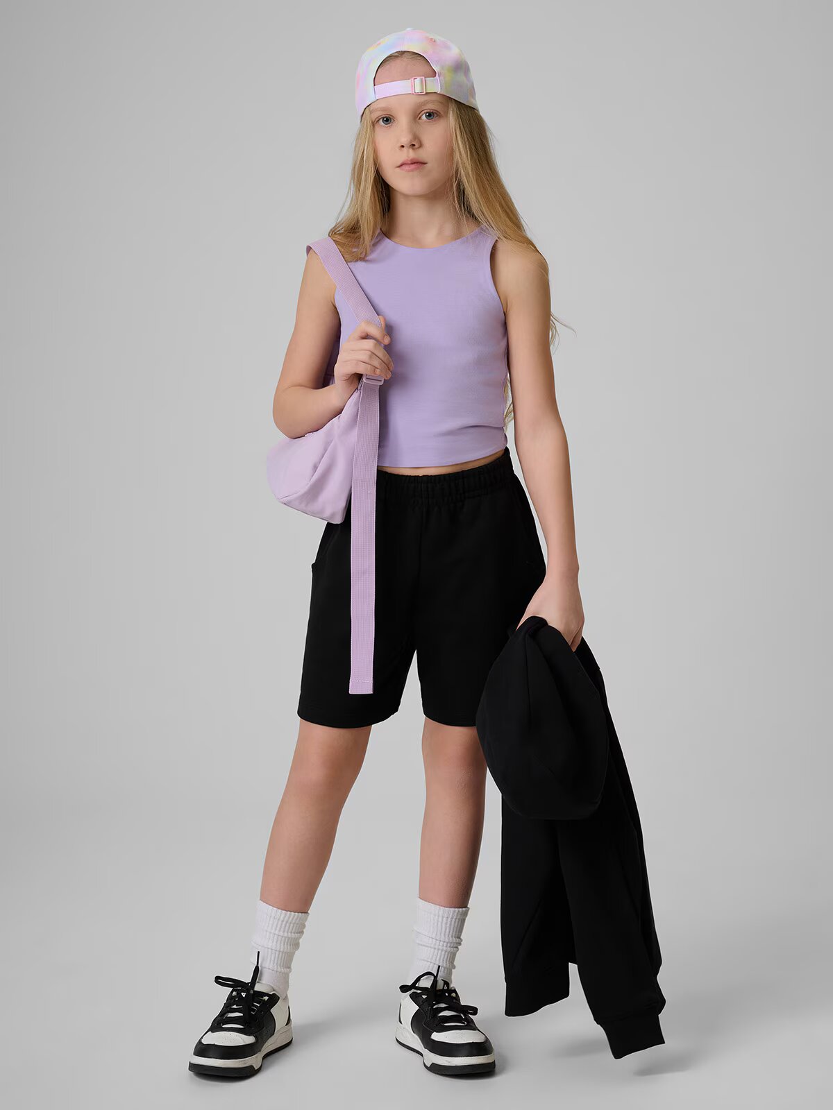 4F Crop top slim simplu pentru fete - 146