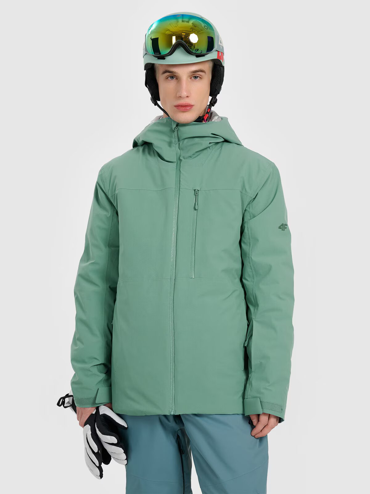 4F Geacă de schi membrana 15000 pentru bărbați - verde 3XL