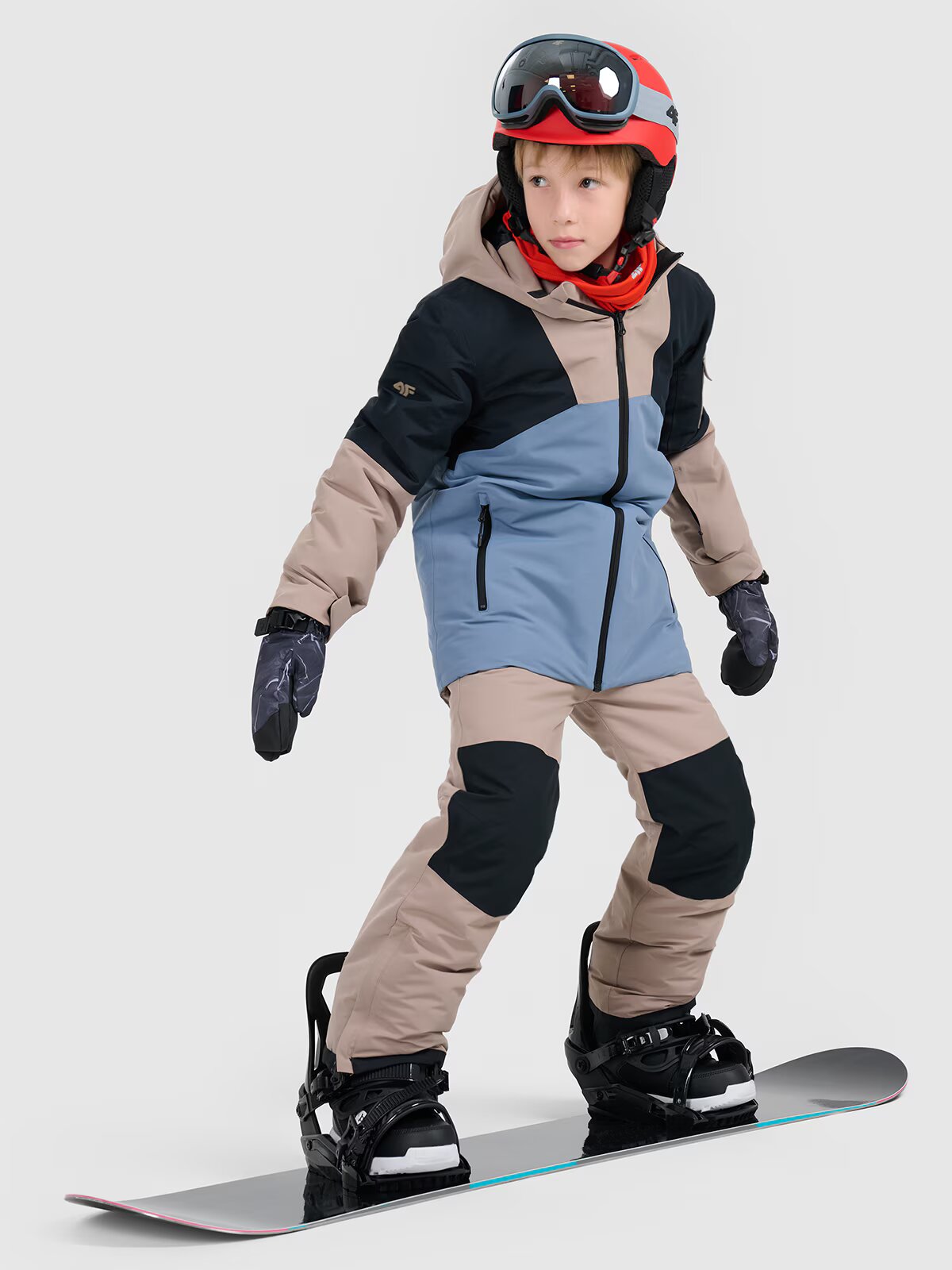 4F Geacă de snowboard membrana 10000 pentru băieți - maro 146