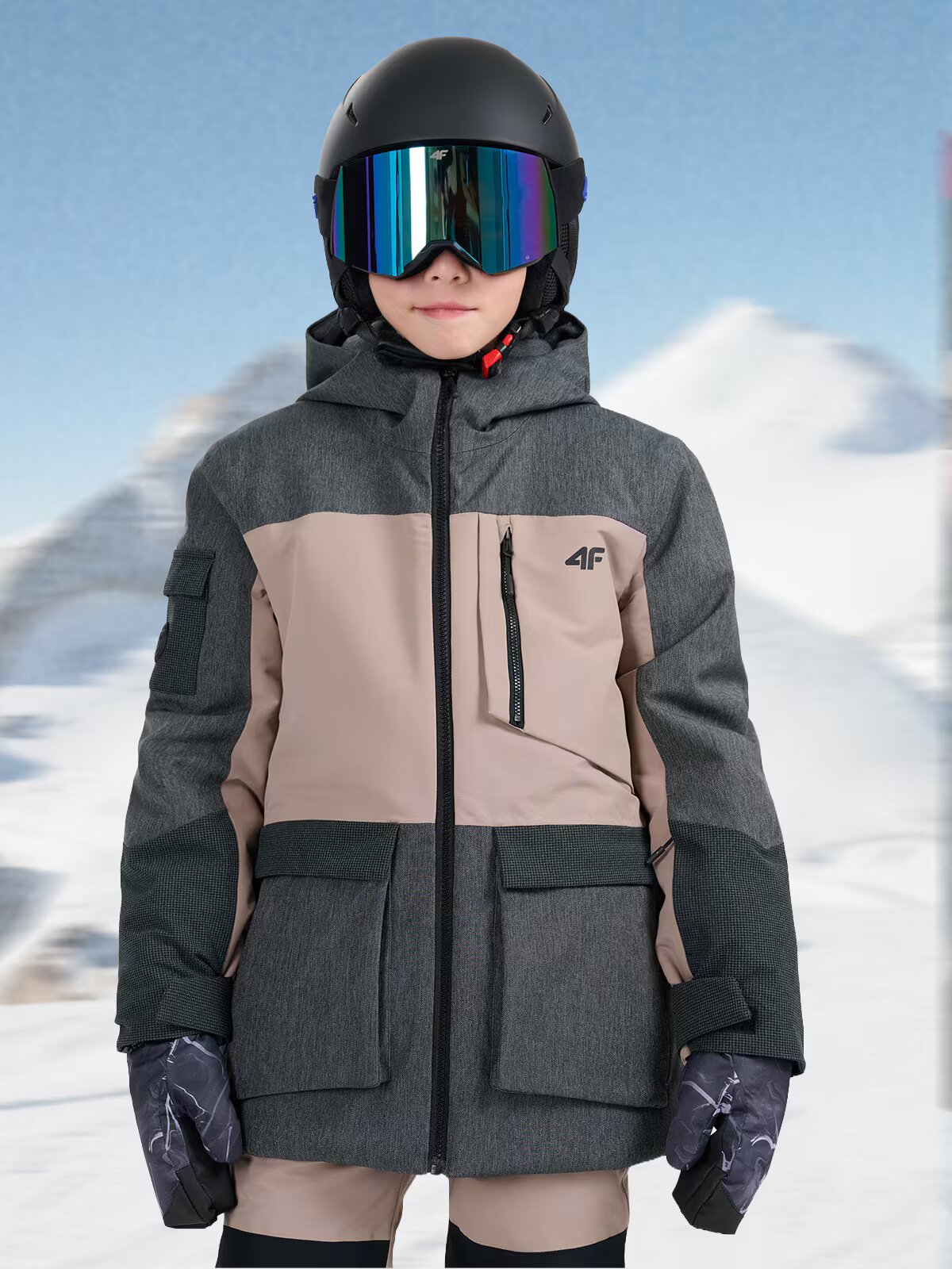 4F Geacă de snowboard membrana 10000 pentru copii - maro 134