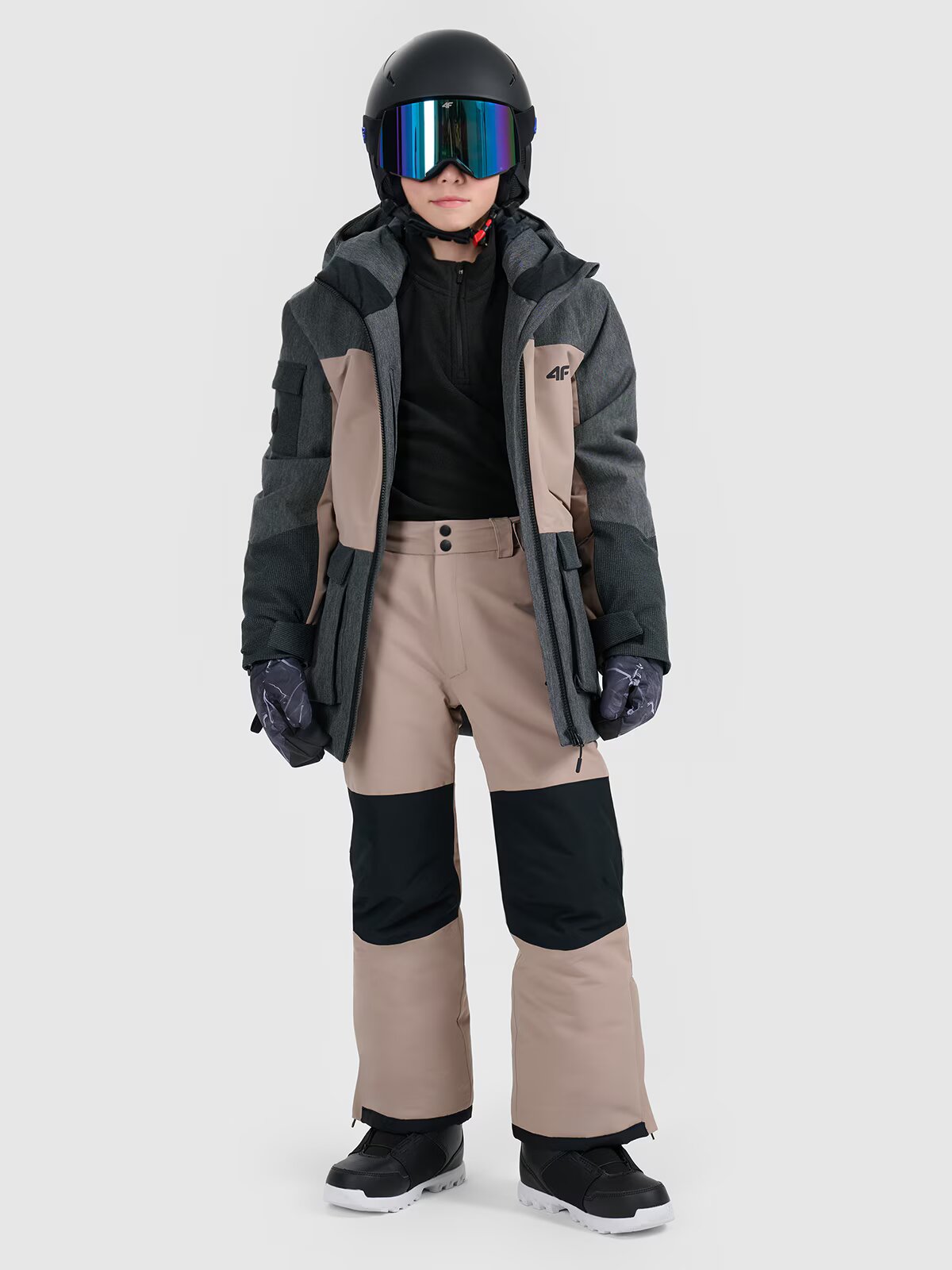 4F Geacă de snowboard membrana 10000 pentru copii - maro 134