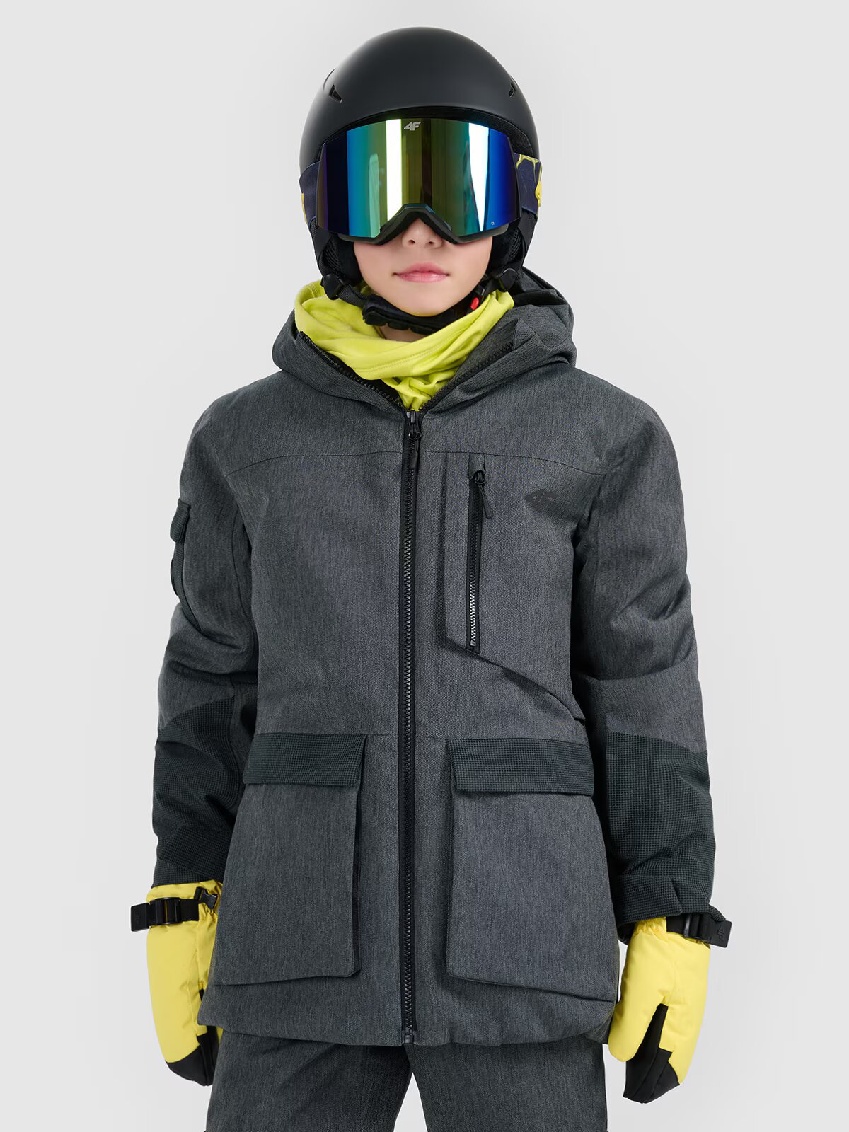 4F Geacă de snowboard membrana 10000 pentru copii - neagră 152