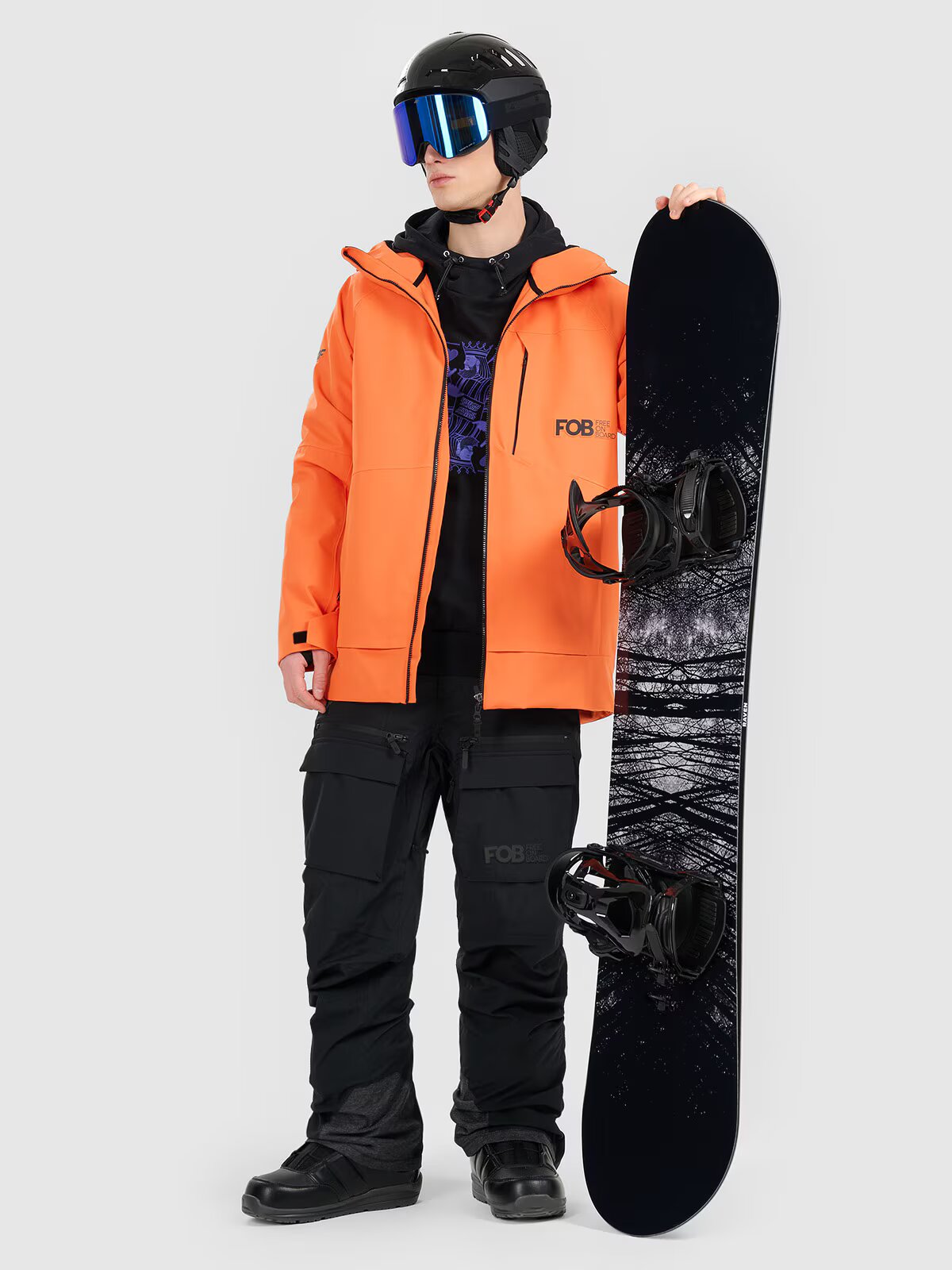 4F Geacă de snowboard membrana 15000 pentru bărbați - portocalie XL