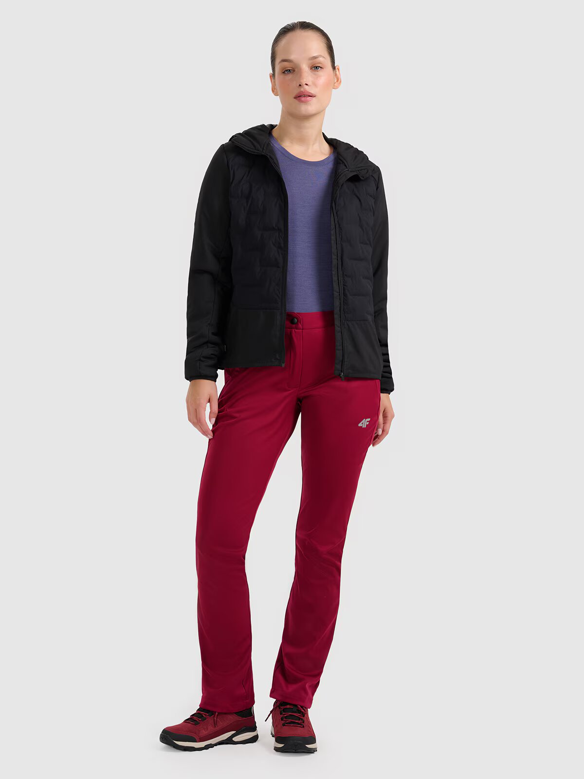 4F Geacă de trekking cu umplutura Primaloft Silver pentru femei - neagră XL
