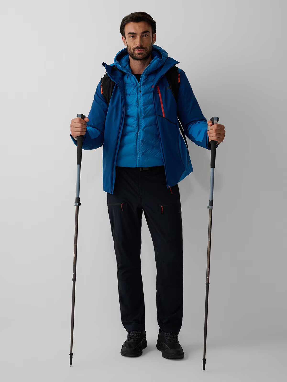 4F Geacă de trekking cu umplutură Primaloft Thermoplume pentru bărbați - S