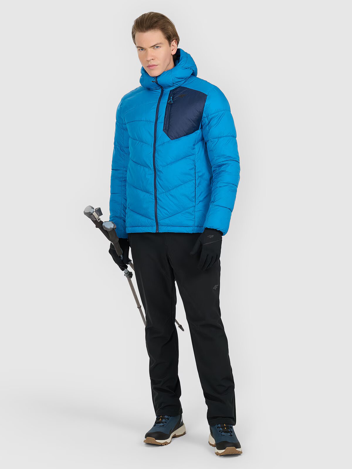 4F Geacă de trekking din puf cu umplutura PrimaLoft Silver pentru bărbați - bleumarin M