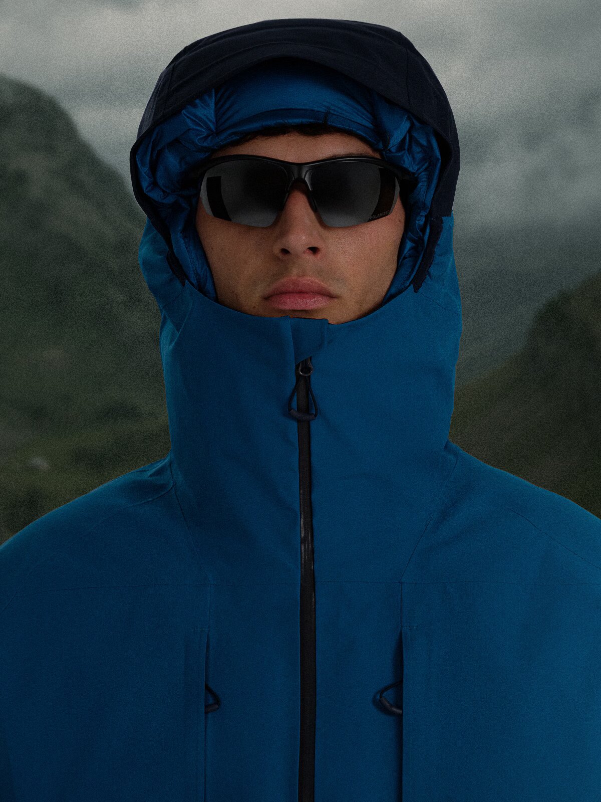 4F Geacă de trekking impermeabilă membrana 20000 pentru bărbați - albastră S