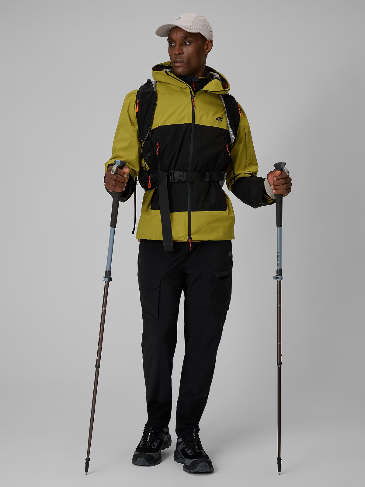 4F Geacă de trekking PRO cu membrană 15000 pentru bărbați - galbenă XL
