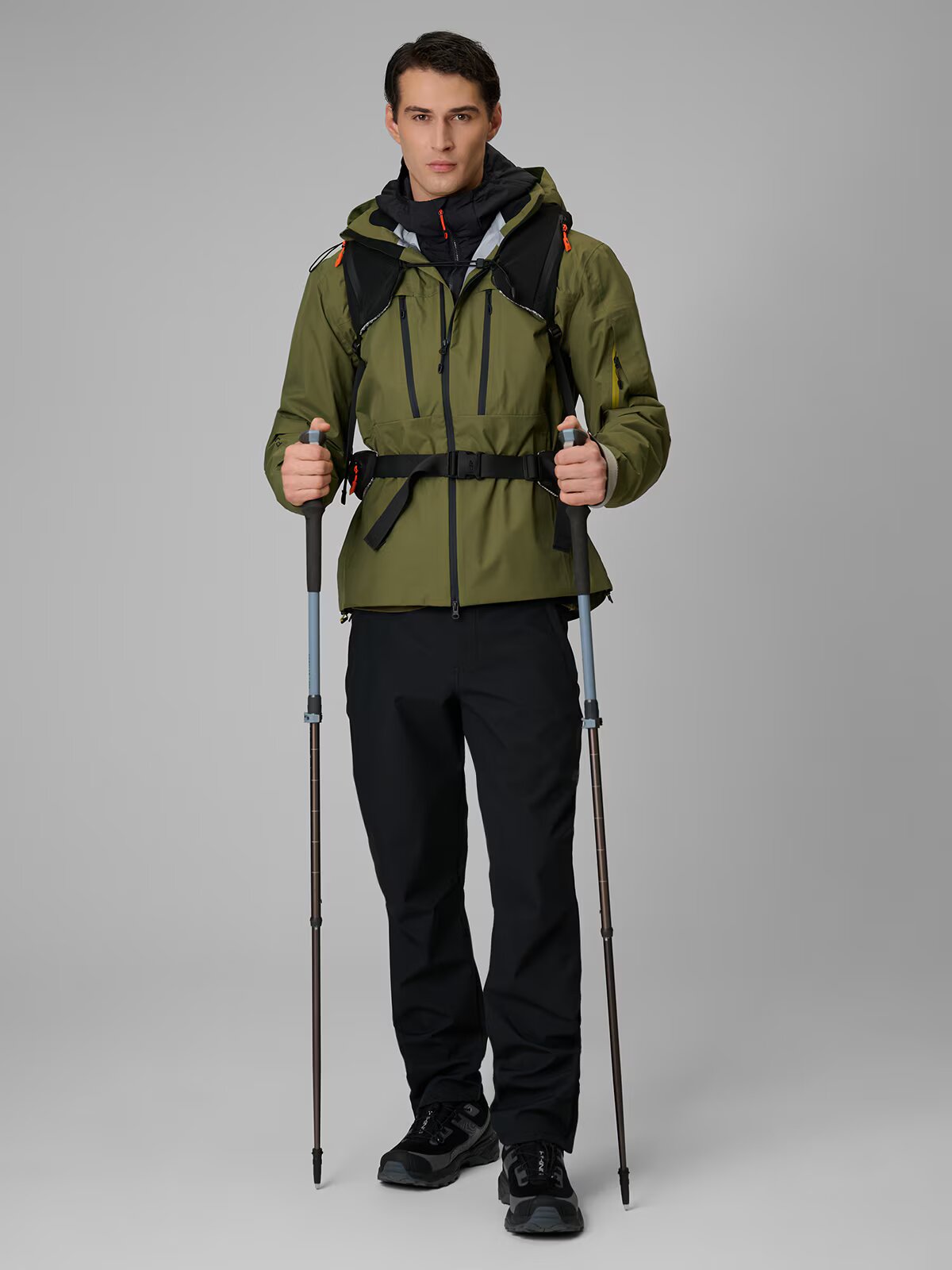 4F Geacă de trekking PRO cu membrană 20000 pentru bărbați - khaki 3XL
