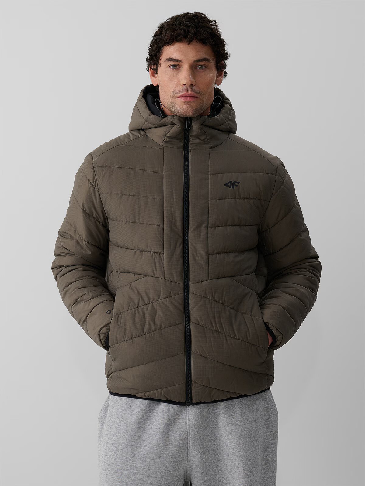 4F Geacă reversibilă cu umplutură Primaloft Silver pentru bărbați - khaki M